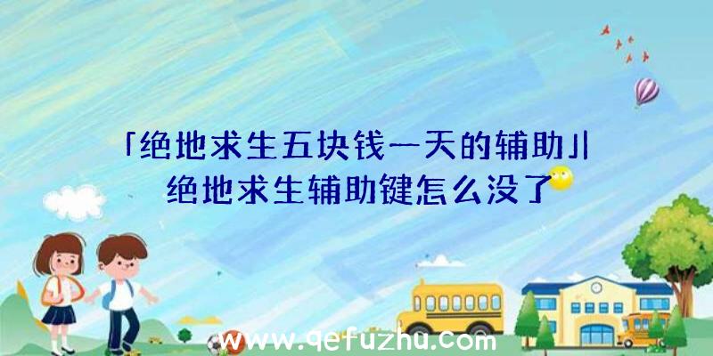 「绝地求生五块钱一天的辅助」|绝地求生辅助键怎么没了